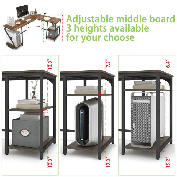 Inbox Zero Demarrie Reversible LShape Desk & Reviews Wayfair